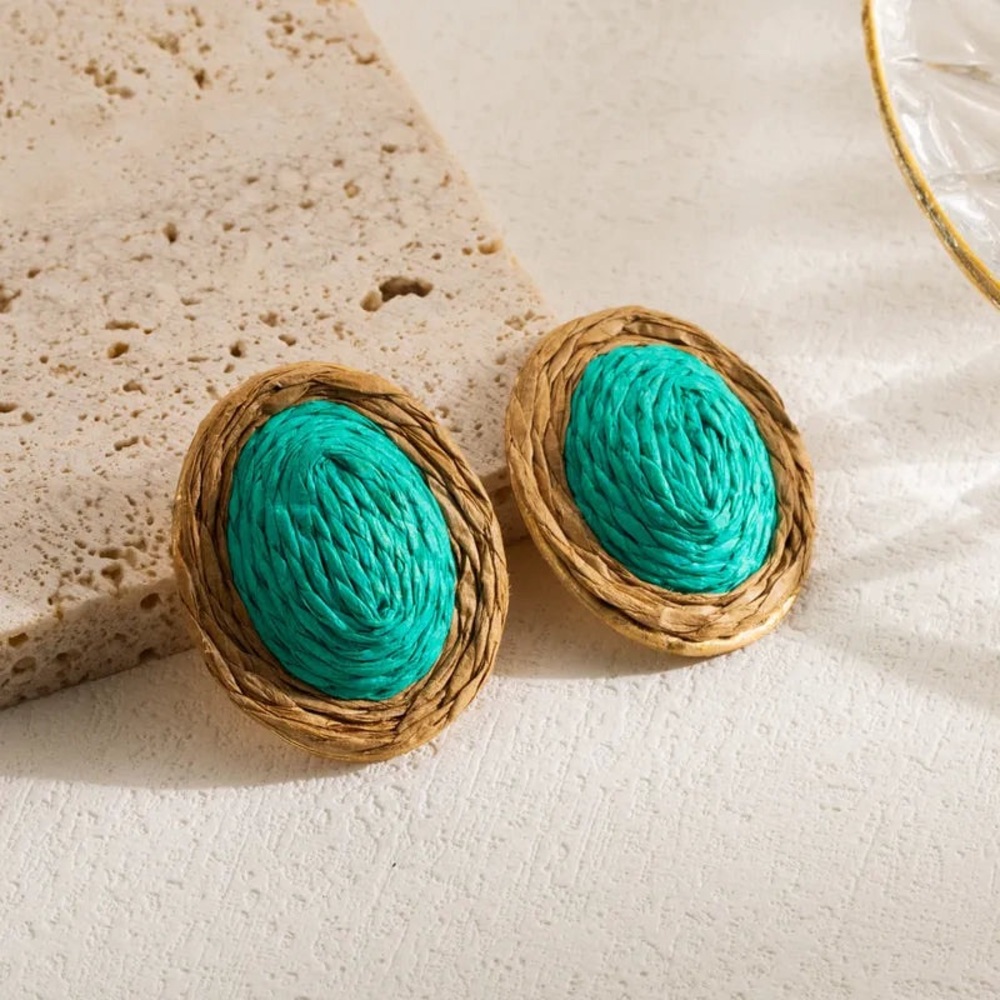 Green earrings
